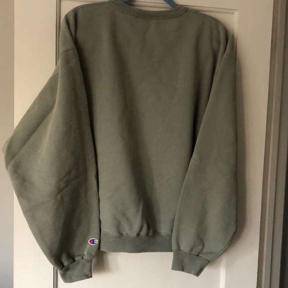 Champion Men’s crew neck sweatshirt. Sage green. Can be unisex. Size XL/TG. EUC - Picture 3 of 5